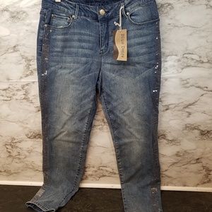 Blue Denim Skinny Jeans Womens Sz 12 New
